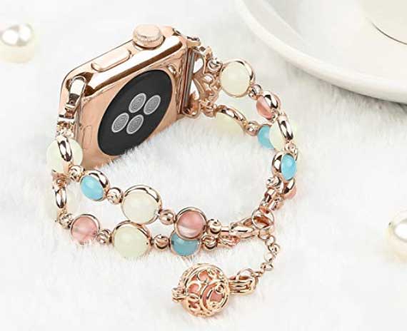 Каишка за гривна с перлена светлина за Apple Watch