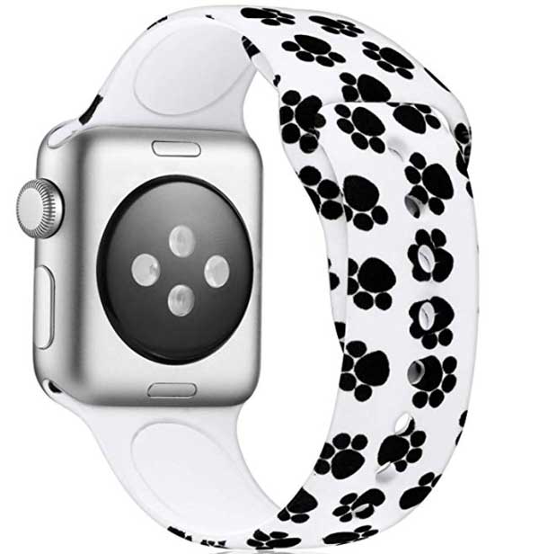 Cat Paw Print на Soft Silicon Apple Watch Band