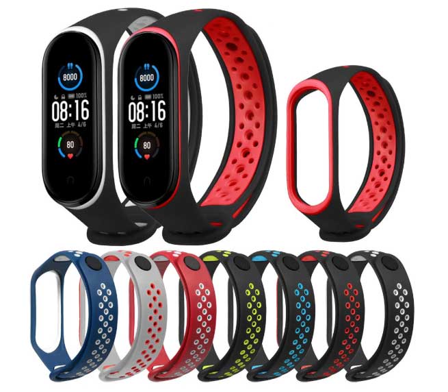 Bakeey-Двуцветни каишки за mi Band 5