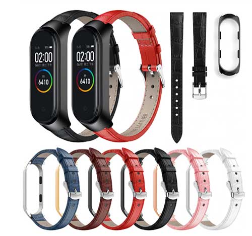 Кожена каишка за Xiaomi Mi Band 4