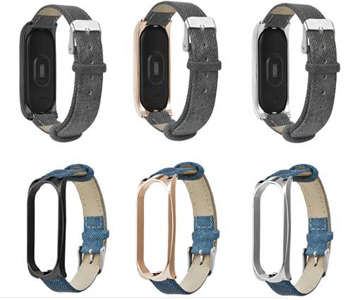 кожена каишка за mi band 4