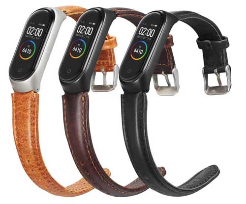 Xiaomi Mi Band 4 кожена каишка