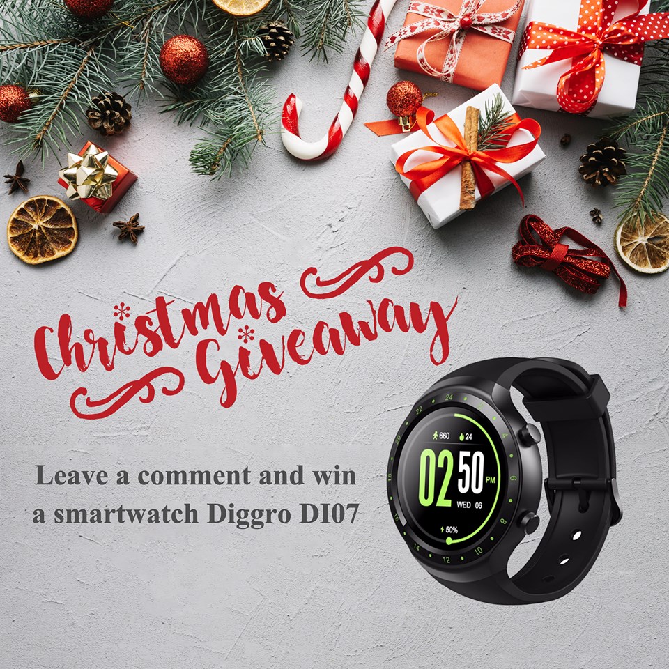 Diggro Di07 Smartwatch Giveaway за Коледа!