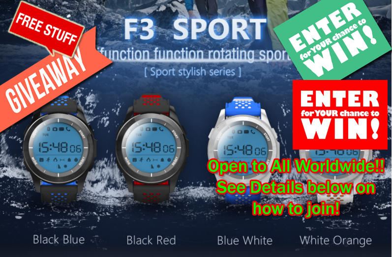 No.1 F3 Smartwatch International Giveaway! - с 1 година живот на батерията
