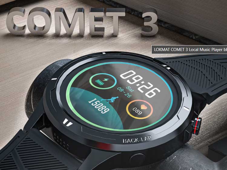 LOKMAT Comet 3 Smartwatch - Преглед на характеристиките, с Bluetooth повикване, музикален плейър