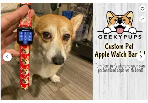 Персонализиран портрет за домашни любимци Apple Watch Watch каишка