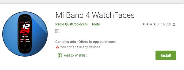 Mi Band 4 Watch Faces от Paolo Quattrociocchi