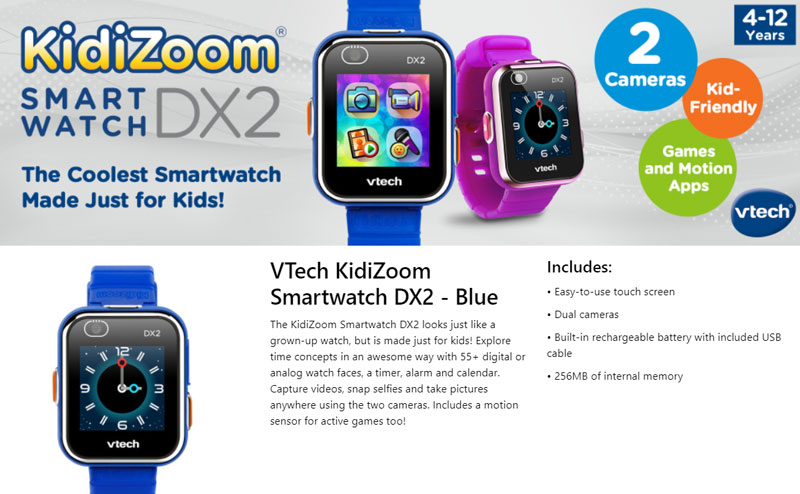 VTech-KidiZoom-DX2-Smartwatch-функции