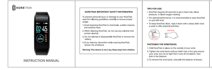 Отстраняване на неизправности KoreTrak Smartwatch - Изтеглете ръководство за потребителя