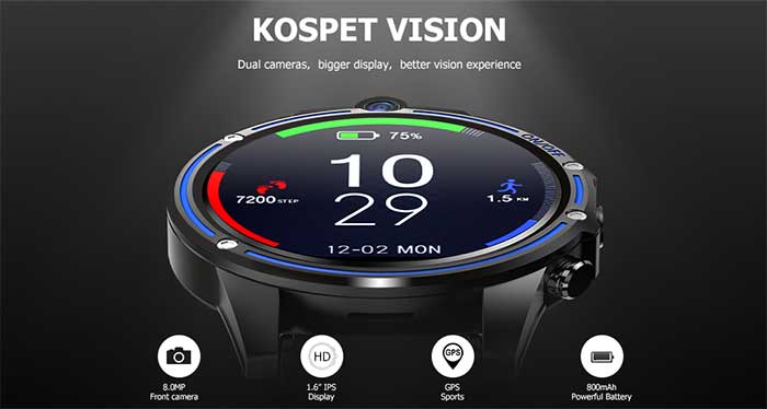 Kospet Vision 4G Smartwatch с двойна камера е тук