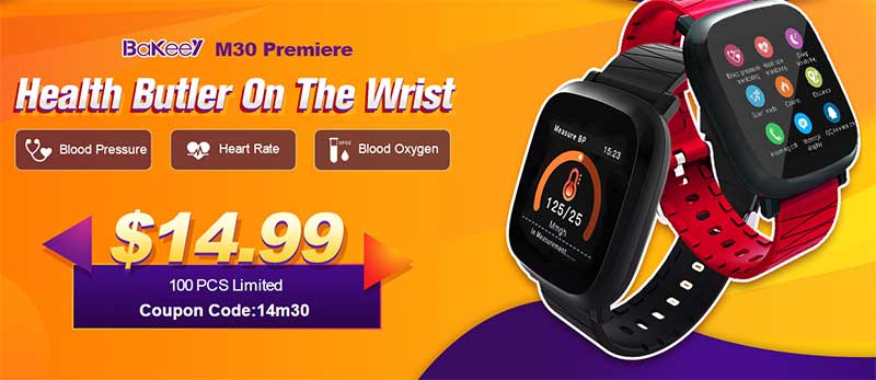 [Купон код] Bakeey M30 Smartwatch - PreOrder стартира